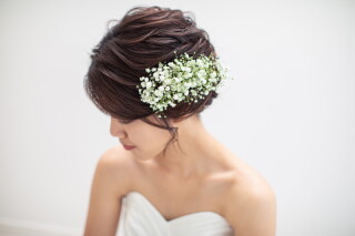 生花ヘッドピース【かすみ草のクラッチ】※生花ブーケ【かすみ草のクラッチ】お申込みの方限定オプション