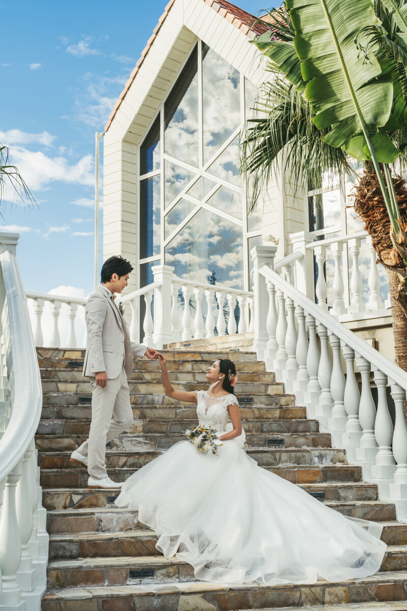 ザ・シーサイドガーデン ラグーン大聖堂 byワタベウェディング_事前来店なしで撮影できる