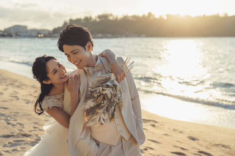 【150カット×サンセット】ゲスト撮影追加料金なし!納品枚数充実♪|チャペル+ガーデン+サンセットビーチ|データ150カット