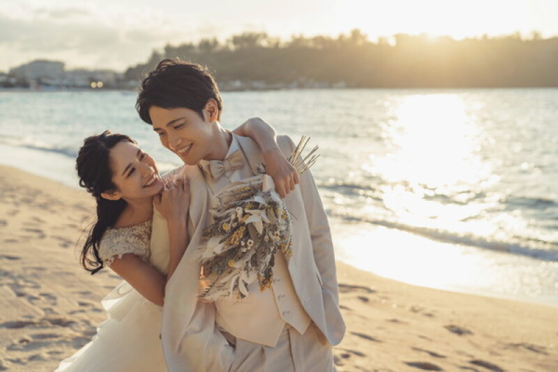 ≪1日1組限定≫【デイ&サンセット】西海岸ならではの絶景を|チャペル+ガーデン+デイビーチ+サンセットビーチ130カット