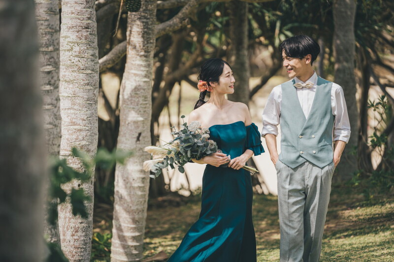 【シンプルセレモニープラン】セレモニー×3ロケ撮影!|シンプルセレモニー+チャペル+ガーデン+ビーチ100カット