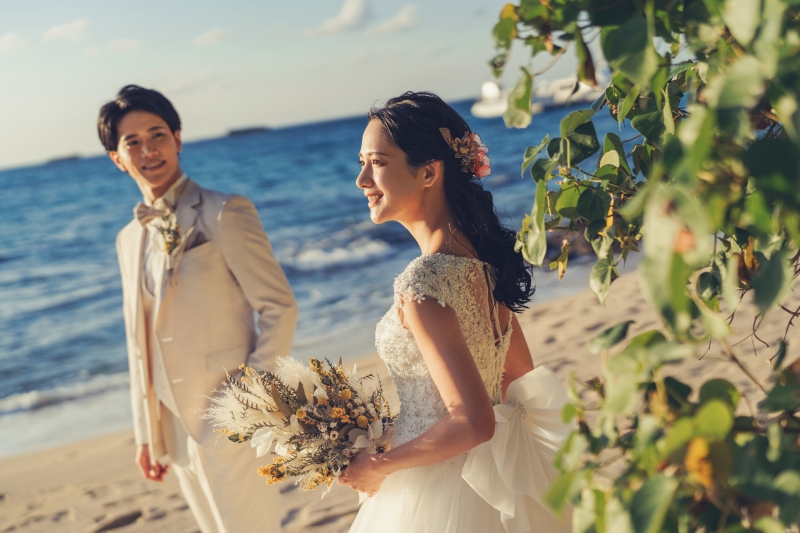 【150カット×サンセット】ゲスト撮影追加料金なし!納品枚数充実♪|チャペル+ガーデン+サンセットビーチ|データ150カット