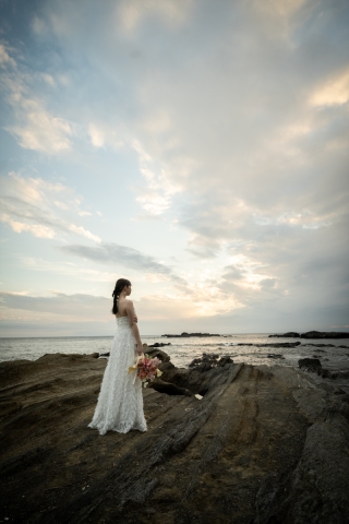 The oneday photo wedding_横浜の海景ロケ(大さん橋や城ヶ島でノスタルジックに)
