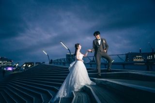 The oneday photo wedding_横浜の海景ロケ(大さん橋や城ヶ島でノスタルジックに)