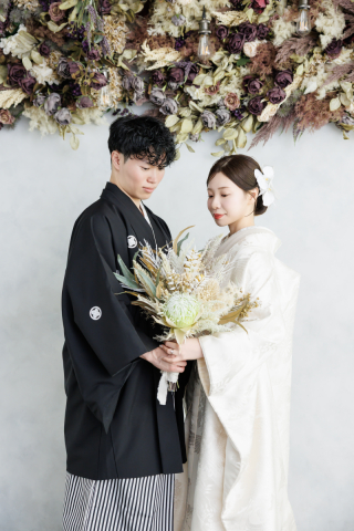 The oneday photo wedding_和装スタジオ（伝統とモダンが交差する空間で新しい和装を）