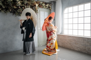 The oneday photo wedding_和装スタジオ（伝統とモダンが交差する空間で新しい和装を）
