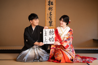 The oneday photo wedding_庭園・邸宅・神社仏閣ロケ（四季と伝統を感じる本格和装撮影）