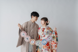 The oneday photo wedding_和装スタジオ（伝統とモダンが交差する空間で新しい和装を）