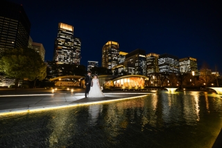 The oneday photo sweet_夜の東京駅周辺ロケ（和田倉門や明治安田生命前で夜景撮影）