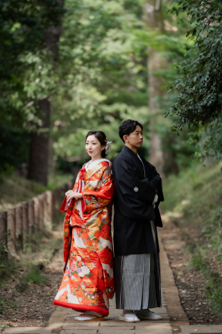 The oneday photo wedding_庭園・邸宅・神社仏閣ロケ（四季と伝統を感じる本格和装撮影）