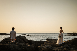 The oneday photo wedding_横浜の海景ロケ(大さん橋や城ヶ島でノスタルジックに)
