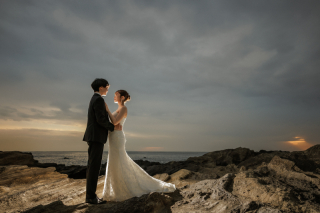 The oneday photo wedding_横浜の海景ロケ(大さん橋や城ヶ島でノスタルジックに)