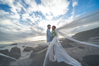 The oneday photo wedding_横浜の海景ロケ(大さん橋や城ヶ島でノスタルジックに)