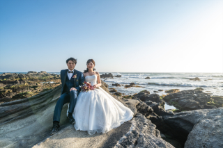 The oneday photo wedding_横浜の海景ロケ（大さん橋や城ヶ島でノスタルジックに）