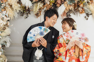 The oneday photo wedding_和装スタジオ（伝統とモダンが交差する空間で新しい和装を）