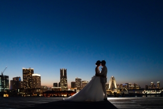 The oneday photo wedding_横浜の海景ロケ(大さん橋や城ヶ島でノスタルジックに)