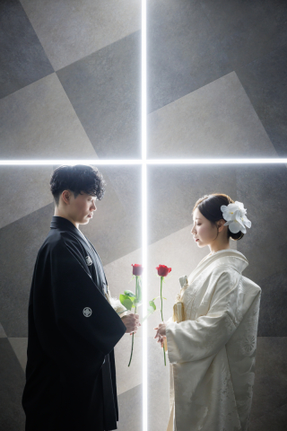 The oneday photo wedding_和装スタジオ（伝統とモダンが交差する空間で新しい和装を）