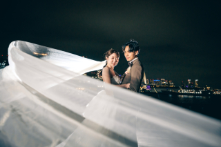 The oneday photo wedding_横浜の海景ロケ(大さん橋や城ヶ島でノスタルジックに)