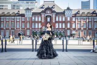 The oneday photo wedding_昼の東京駅周辺ロケ（ブリックスクエアや仲通りで上品に）