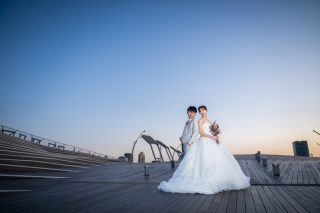 The oneday photo wedding_横浜の海景ロケ(大さん橋や城ヶ島でノスタルジックに)