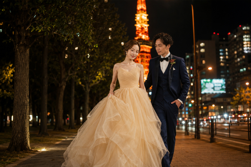 《8月末撮影まで限定》特典いろいろ♪【和装スタジオ&Sweetドレス|東京タワー・3ロケ撮影】◎299600円→199600円