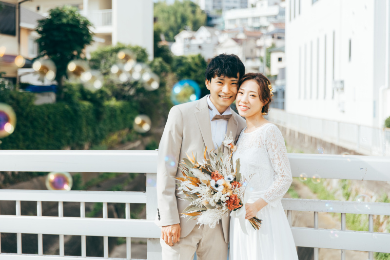 シャボン玉で遊んだり