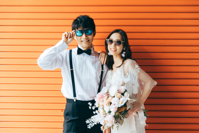 街撮りでおふたりらしさ溢れる前撮りを