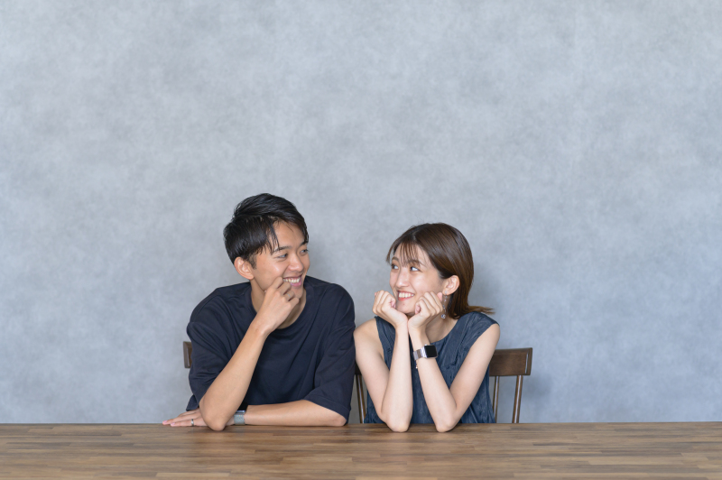 木の机をつかったショット！