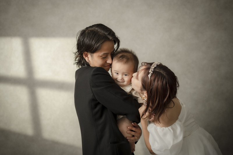 ラストはほっぺにチュ！