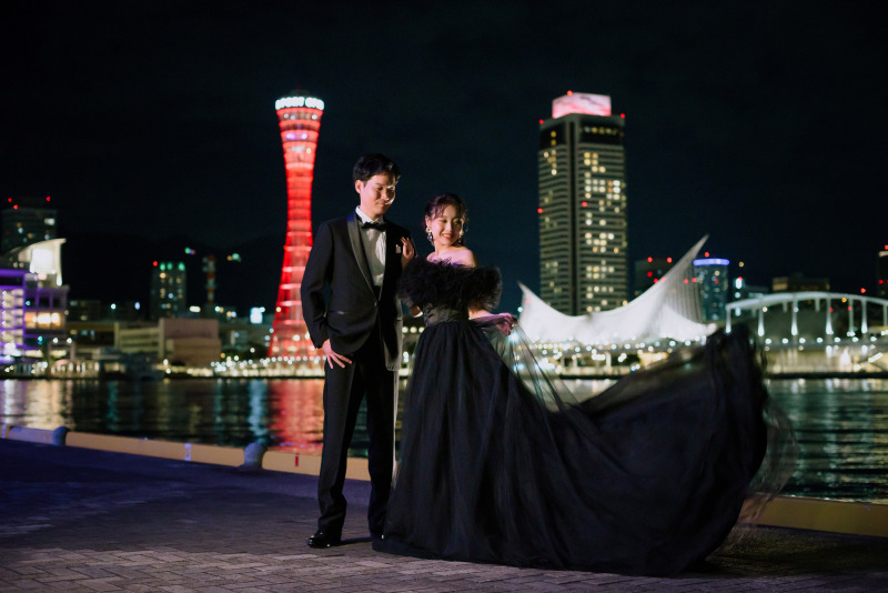 ブラックドレス×ナイトハーバー