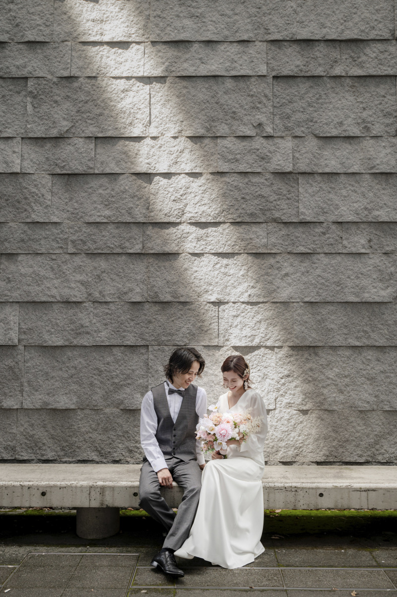 二人に降り注ぐきれいな光