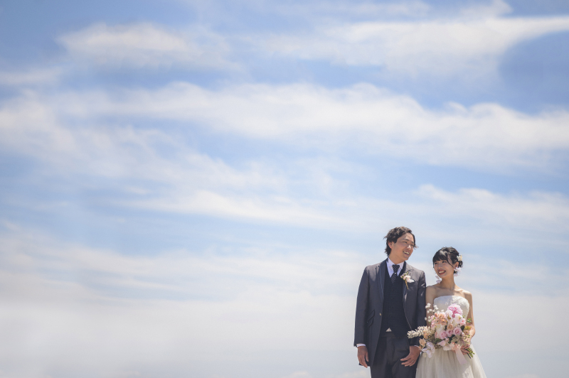 青空を活かして