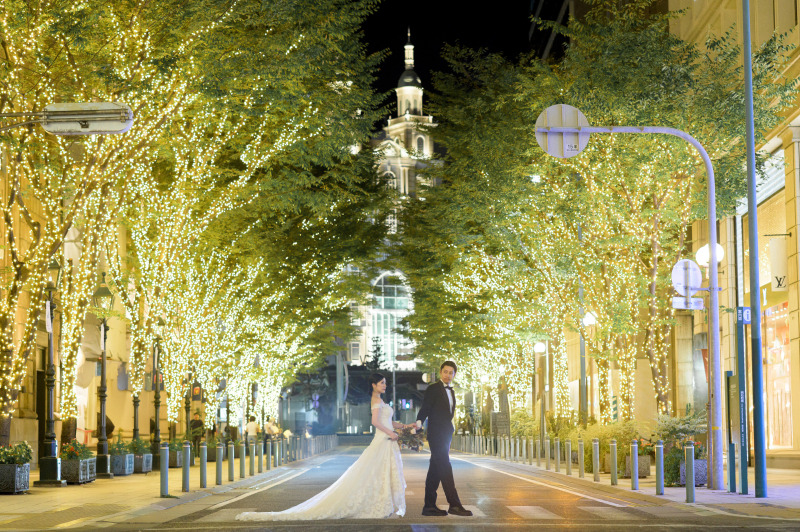 eneen wedding KOBE_夜景で撮影できる