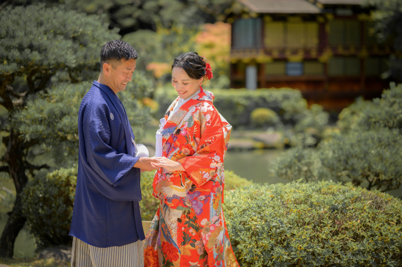 eneen wedding KOBE_庭園で撮影できる