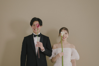 開放的でシンプルなスタジオでおふたりらしさを