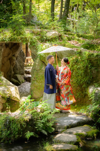 eneen wedding KOBE_【相楽園】四季折々の美景が楽しめる日本庭園で和装お洒落フォトを！