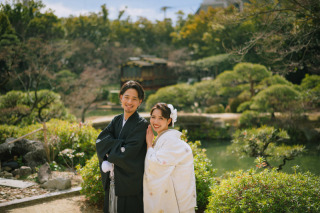 eneen wedding KOBE_【相楽園】四季折々の美景が楽しめる日本庭園で和装お洒落フォトを！