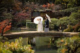 eneen wedding KOBE_【相楽園】四季折々の美景が楽しめる日本庭園で和装お洒落フォトを！