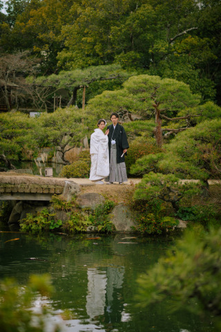 eneen wedding KOBE_【相楽園】四季折々の美景が楽しめる日本庭園で和装お洒落フォトを！
