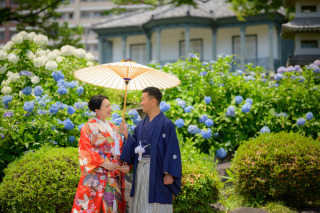 eneen wedding KOBE_【相楽園】四季折々の美景が楽しめる日本庭園で和装お洒落フォトを！
