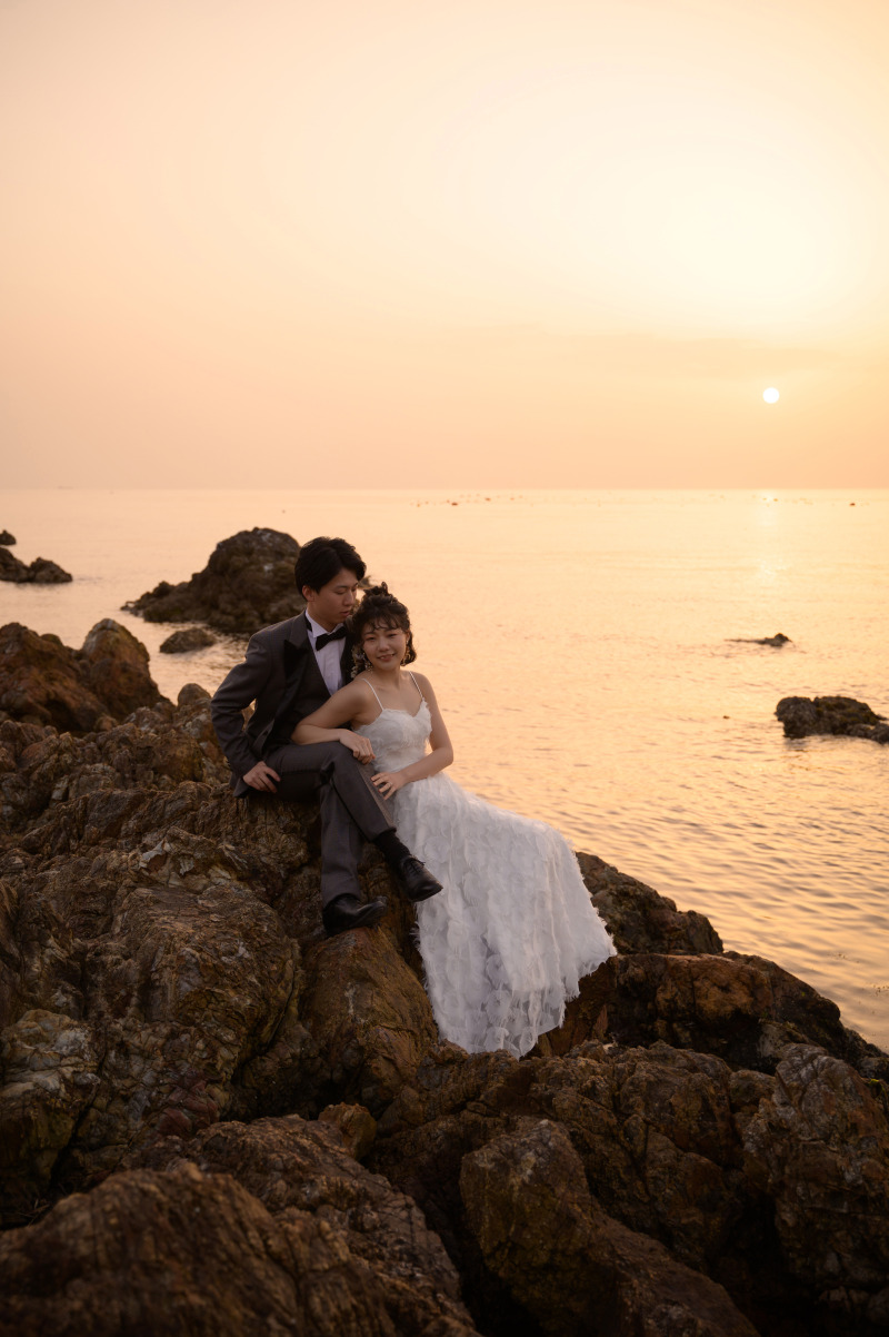 サンセットビーチでムーディーに