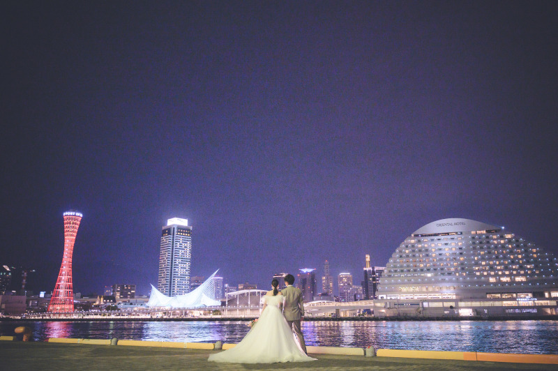 【夜景で撮影できる】旧居留地+ハーバーランド|美肌補正付★洋装1着・全データ追加料金なし♪