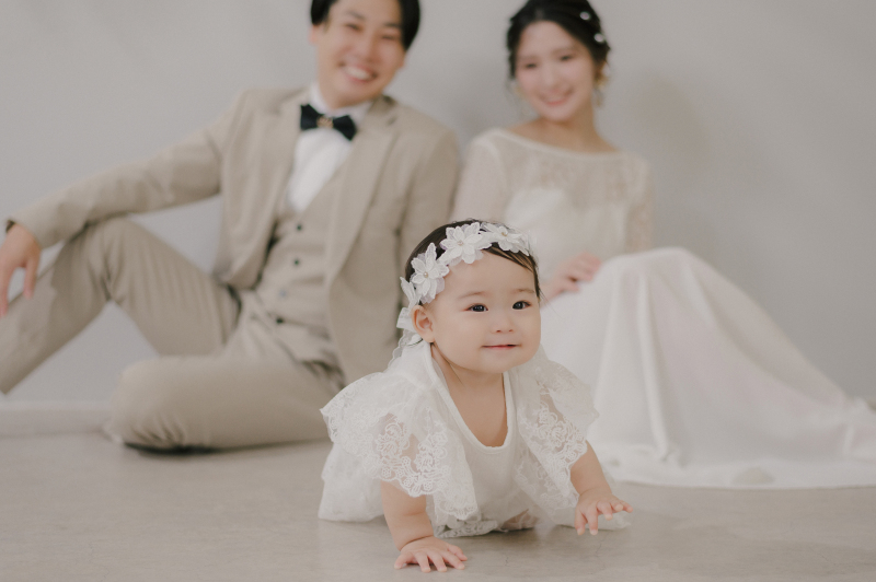 【家族・友人を撮影に呼べる】家族といっしょに♪ロケーション+スタジオ洋装1着|お子様の衣装付き!