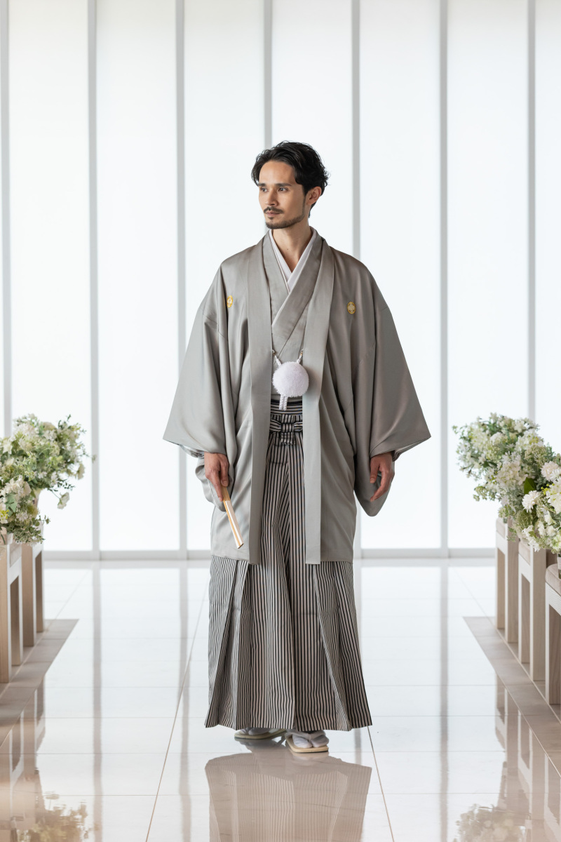 紋付シルキーグレー