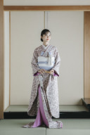 【衣装店レンタル/色掛下】No. 5597（ピンク小紋柄）