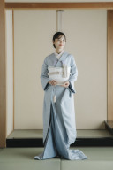 【衣装店レンタル/色掛下】No. 5619（ブルー鹿の子）
