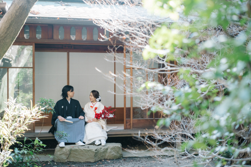 縁側で暖かい時間を