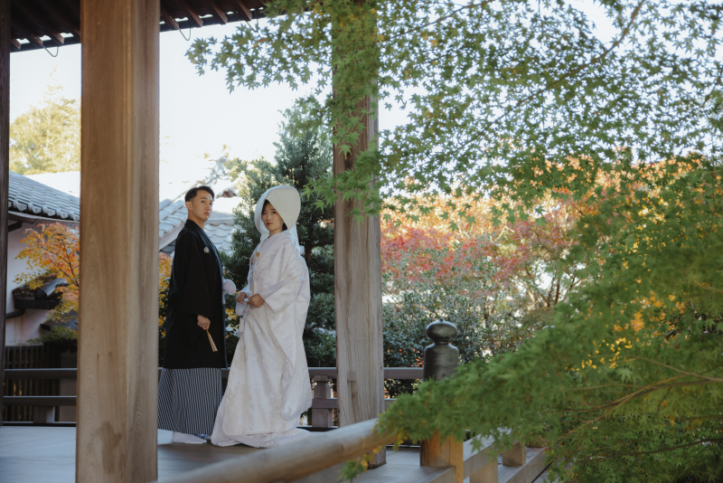 緑の中にお二人で