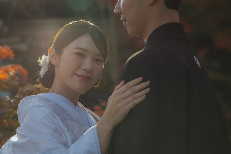 新婦の表情にフォーカスした1枚です。