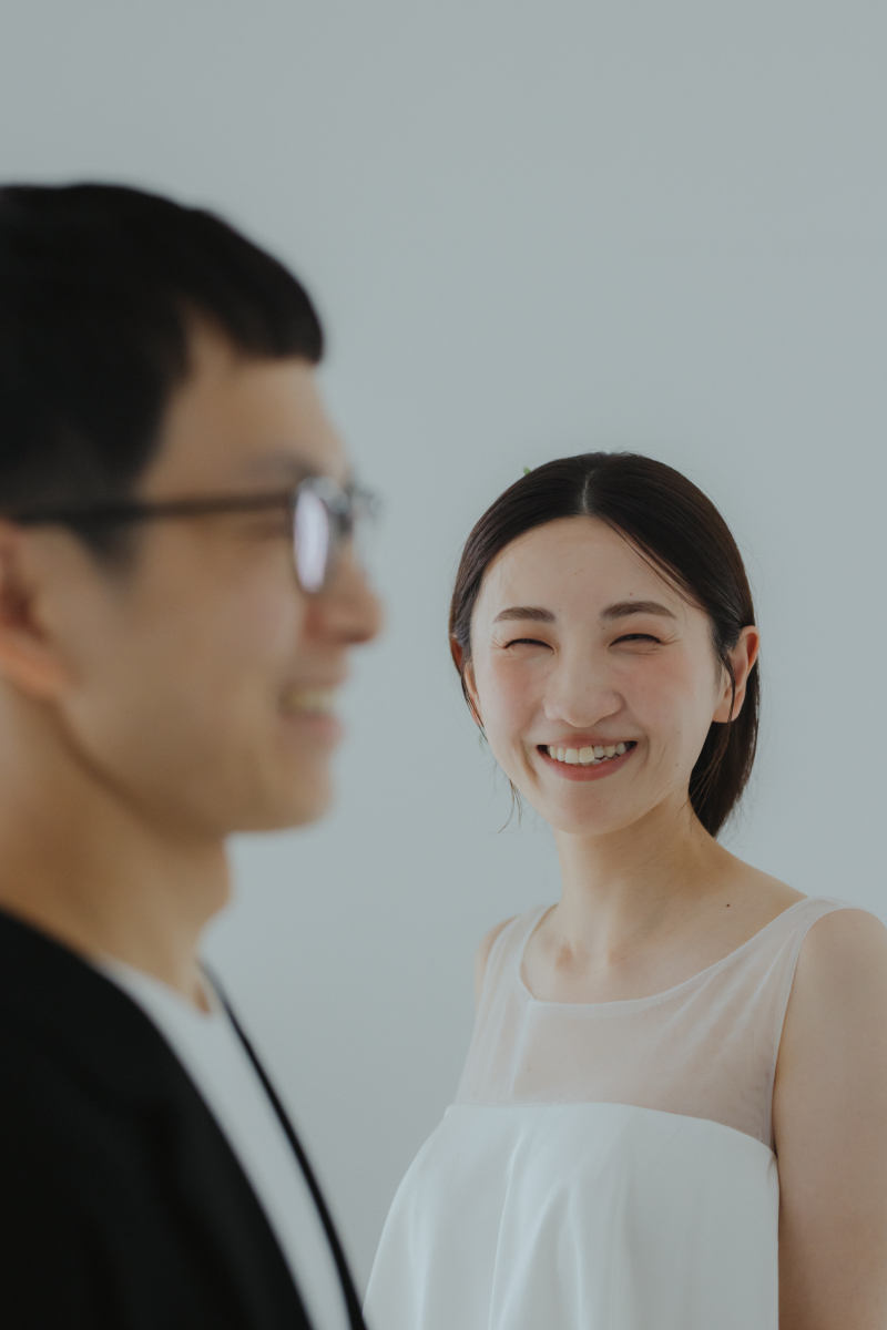 表情にフォーカスして